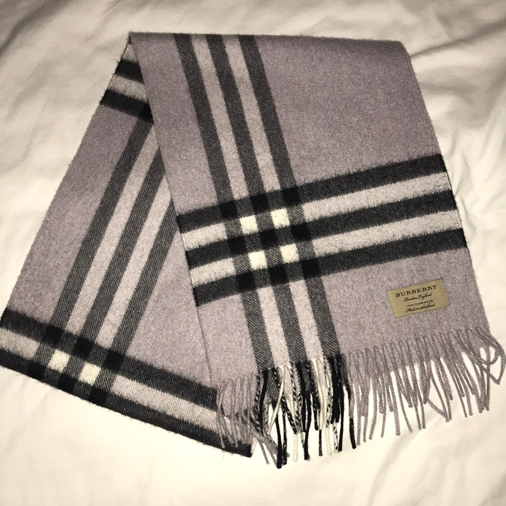 Lavender Check Burberry scarf